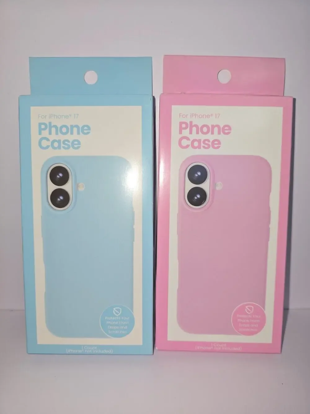 2 Iphone 17 Phone Cases Pink Blue Silicone Slim Durable TPU Wireless Charge s15